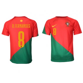 Portugal Bruno Fernandes #8 Hemmatröja VM 2022 Korta ärmar